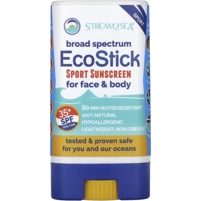 Stream2Sea, Ecostick Sports Sunscreen, Spf 35+, 14G(0.5Oz) blue
