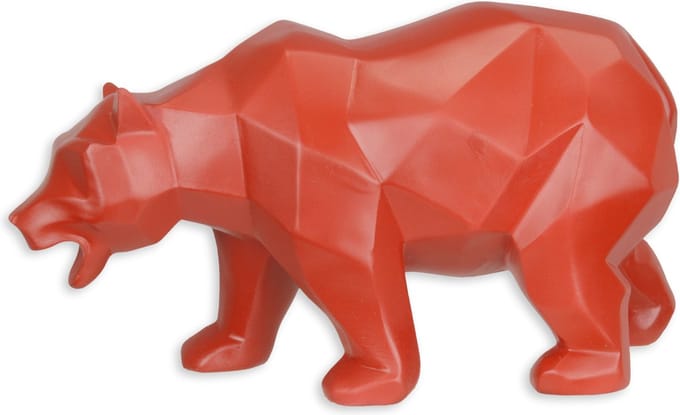 Decoratief Beeld - Kubistische Rode - Polyresin - Wexdeco - Rood - 25 X 10 Cm
