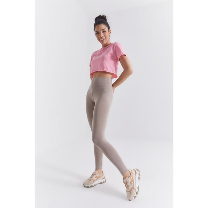 Hoge Taille Katoenen Elastan Leggings