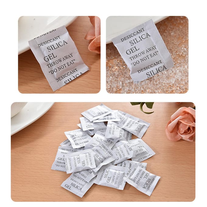 100/200/500 Stuks 1g Silica Gel Droogmiddel Vochtabsorber Luchtontvochtiger 500pc