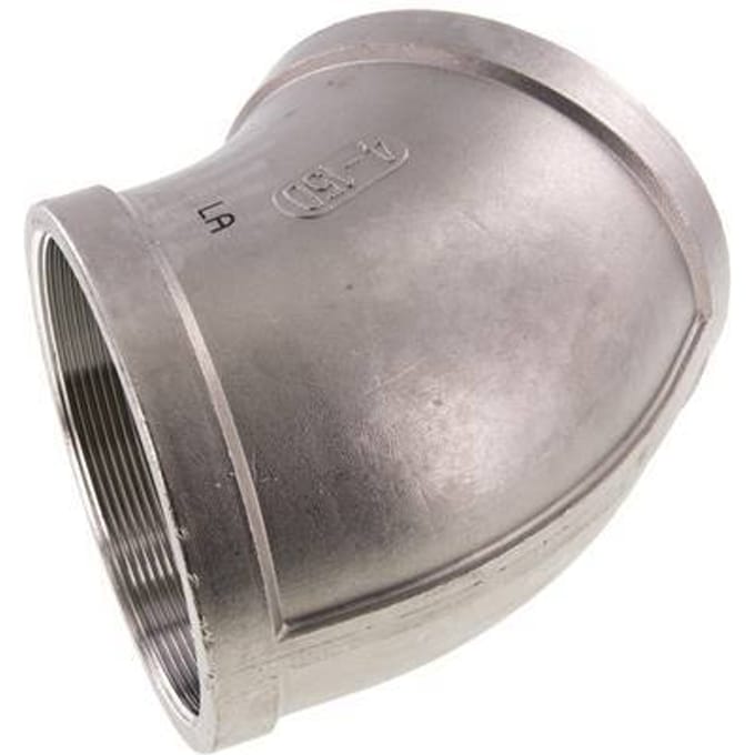 Rp 4'' RVS L-Fitting 45graden 16 Bar - FL2E-F-SH-400R-45