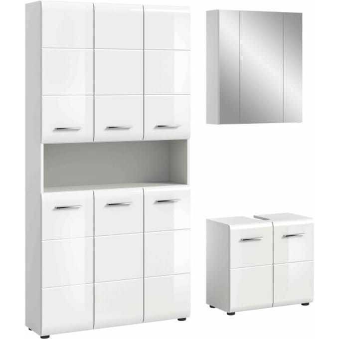 IJs badkamercombinatie wit hoogglans MDF TZ wit NB - 30x165x185cm