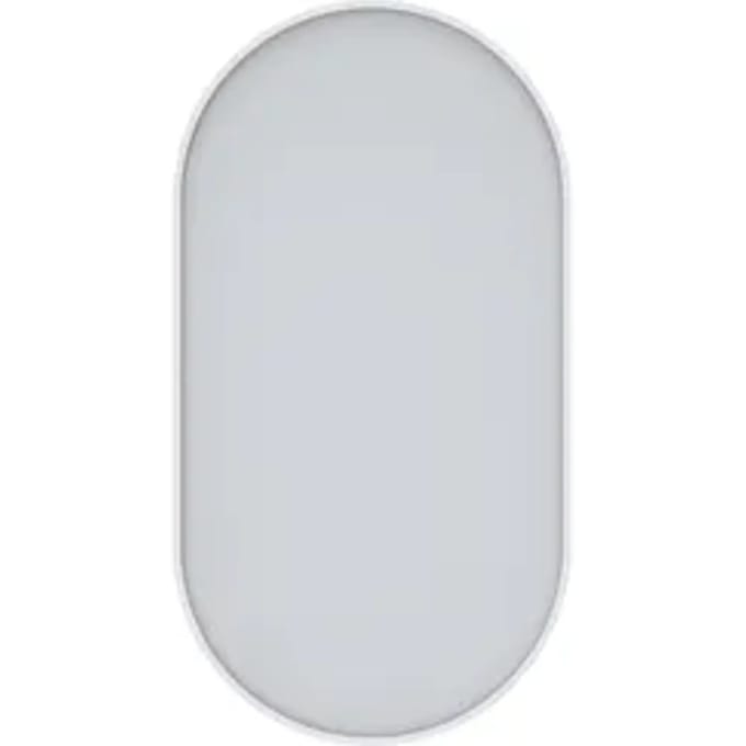 Aquavive Klassieke Badkamerspiegel - Ovaal - Mat Wit - 43x78 Cm
