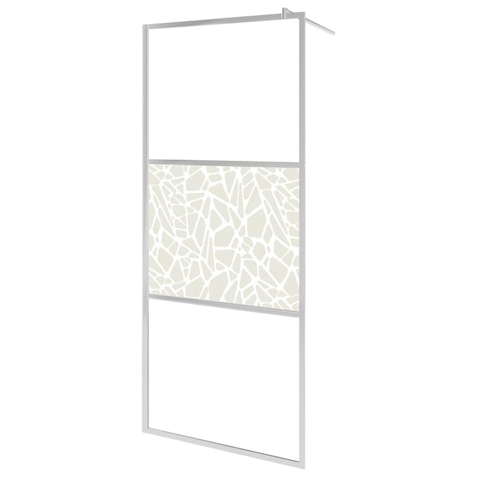 vidaXL - Douche - schermen - zilver - 90 - x - 195 - cm - Glas - en - Aluminium