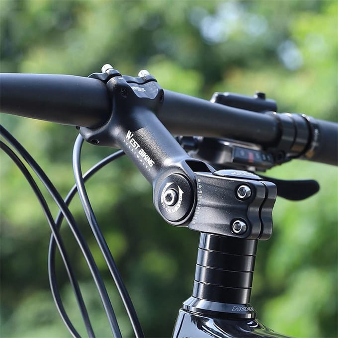 Verstelbare fietsstuurpen Variabele 60 graden hoek Aluminium fietsstuur Riser Road 31.8-130mm black
