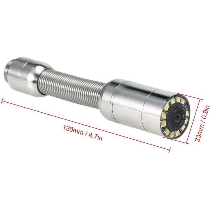 23mm Pijp Riolering Inspectie Camera Waterdicht Afvoer Leiding Inspectie Vervangende Camera met Beschermende Kophoes gray