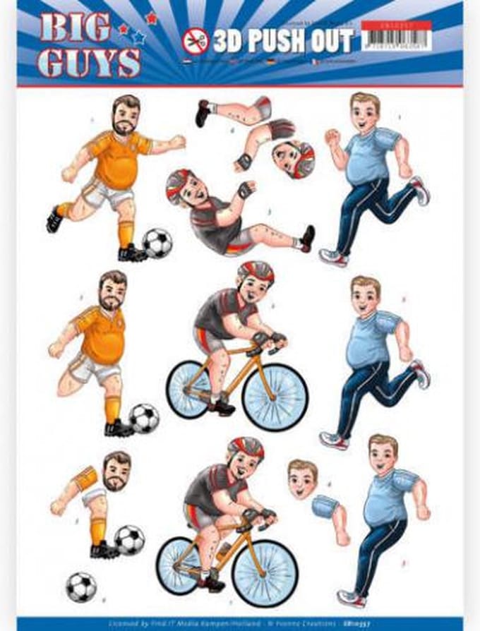 Sports - Big Guys 3D-PushOut Yvonne Creations