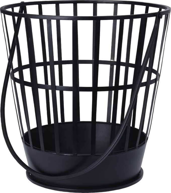 Metalen Vuurkorf met hengsel | Ø38 cm | Zwart