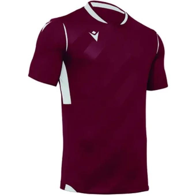Macron Kimah Shirt Korte Mouw Heren - Bordeaux / Wit | Maat: M
