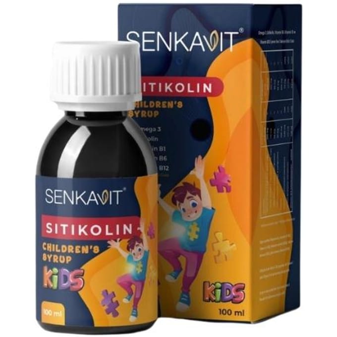 Senkavit Kindersiroop 100 ml Bevat Citicoline + Omega 3 + Vitaminen B1, B6, B12 1 PC