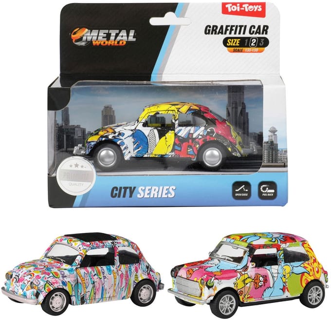Auto graffiti pull-back metaal 3 ass. 21723