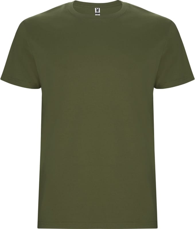 4 Pack T-shirts unisex met korte mouwen, 190 gram 'Stafford' Legergroen - M