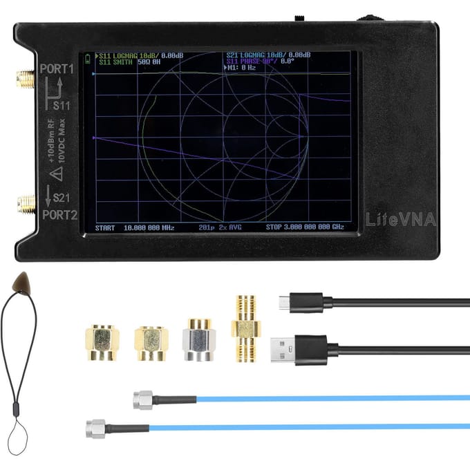 50kHz-6.3GHz LiteVNA62 Vector Netwerkanalysator HF VHF UHF Antenne met 2.8 Inch Scherm LiteVNA64