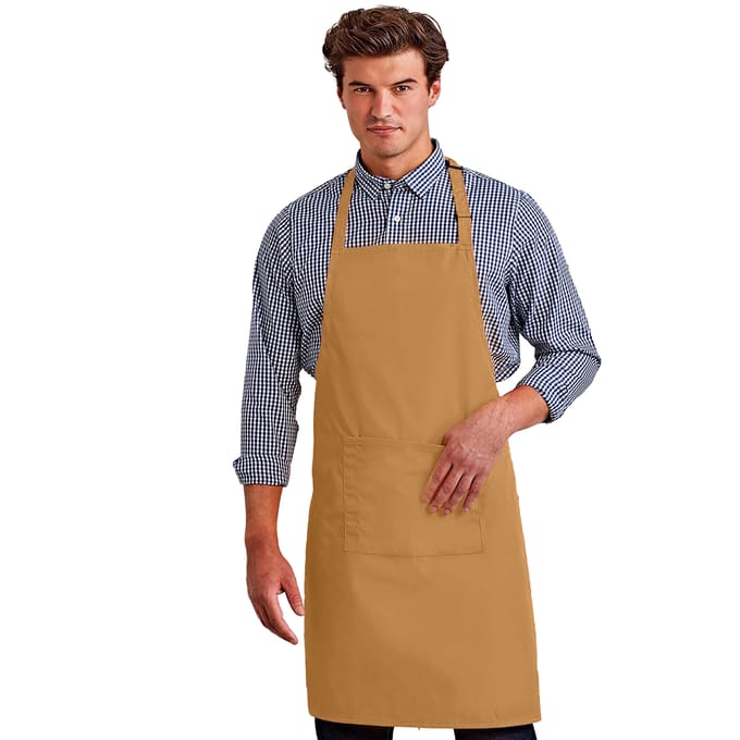 Premier Dames/Dames Kleuren Bipschort Met Zak / Werkkleding (Kameel)