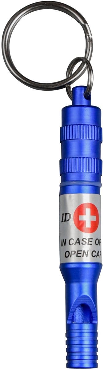 Munkees noodfluitje  met waterdichte capsule - aquablauw