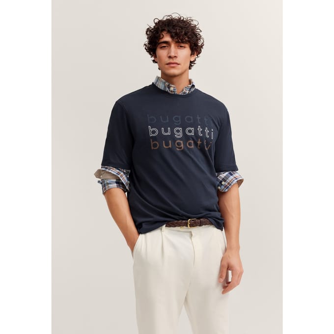 Bugatti Herren T-shirt met bugatti-print