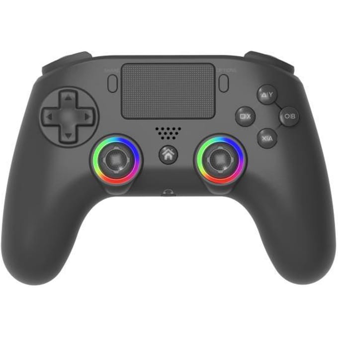 Subsonic Draadloze PS4 Controller - 10 uur Speeltijd - RGB Verlichting - Playstation 4 en PC - Zwart