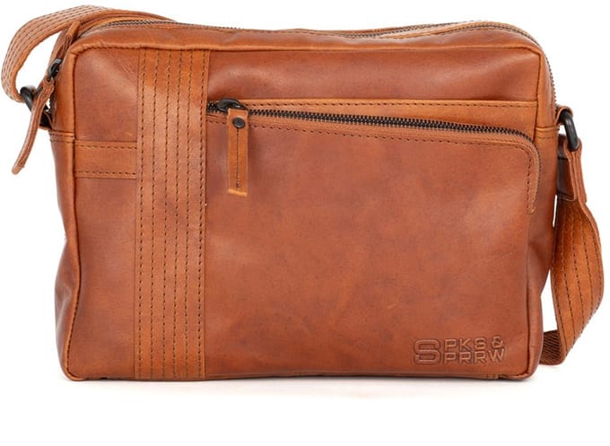 Leren Crossbodytas - Ayden - Brandy Cognac