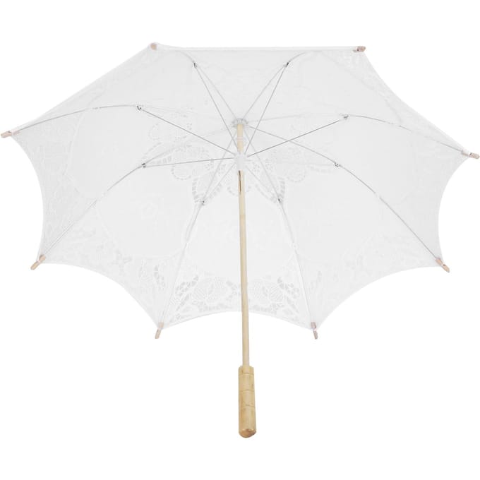 Kanten Paraplu Bruiloft Bruids Parasol Paraplu voor Fotografie Props Bruiloft BenodigdhedenL Wit wit