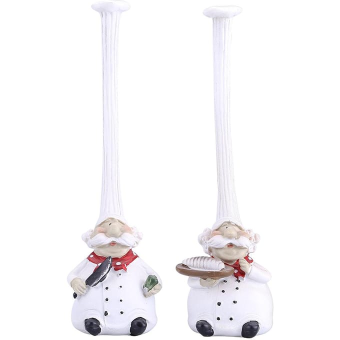 Creatieve Hars Keuken Chef Figurine Decor Huis Restaurant Café Decoratieve Accessoires Cadeau white