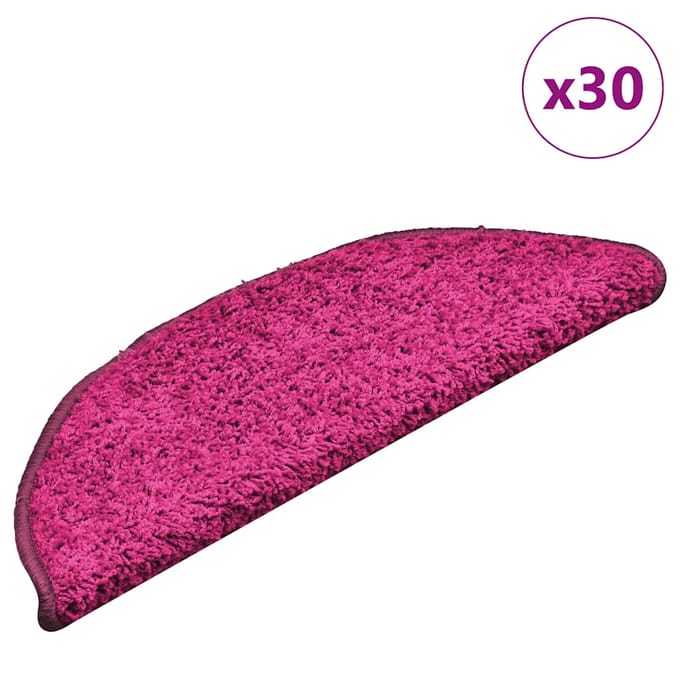 vidaXL Trapmatten 30 st 56x17x3 cm Roze Halfrond