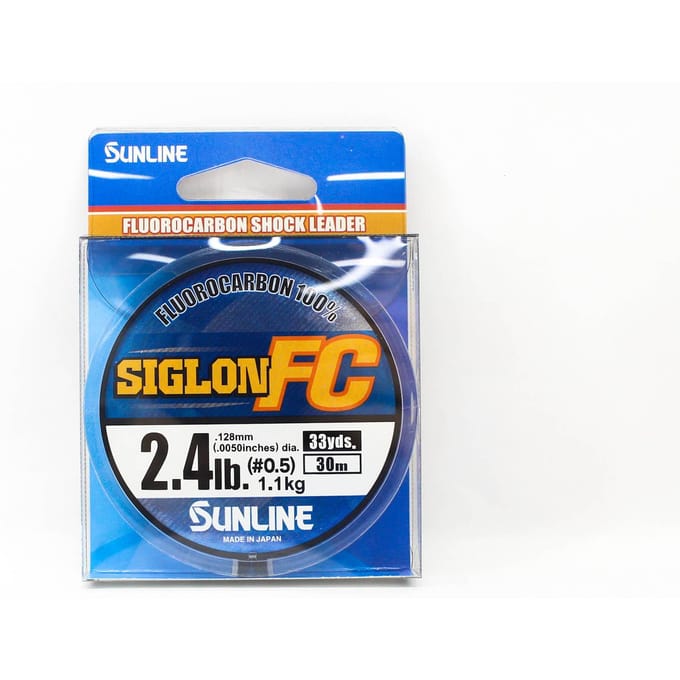 Sunline Fluorocarbon Leader Siglon FC 100% 30m 2.4lb Diameter 0.128mm (8111 schoon