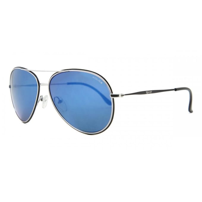 Politie S8299m 583b Unisex Zonnebril Black Silver/61 gray