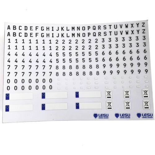 Thicon Models 50413 Nummernschild-Sticker 1:14 Decals 1 stuk(s)