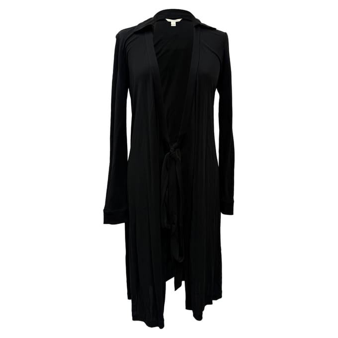 Diane von Furstenberg knielange jurk met V-hals in zwarte rayon