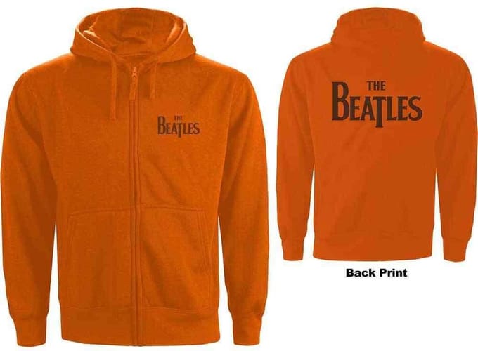 The Beatles - Drop T Logo Vest met capuchon - L - Oranje