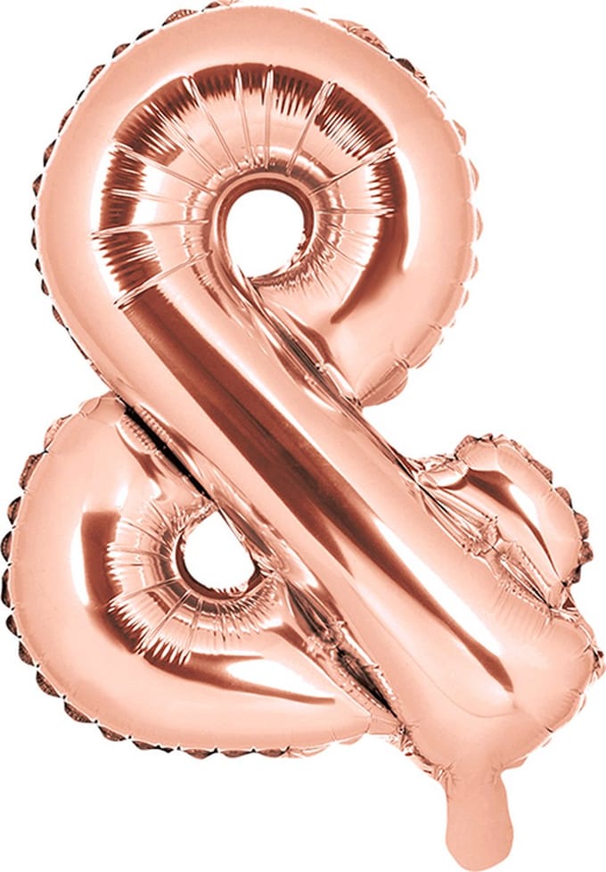 Partydeco - Folieballon Rose Gold & (35 cm)