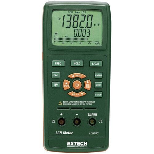 Extech LCR200 LCR-meter Digitaal CAT I – Weergave (counts): 20000