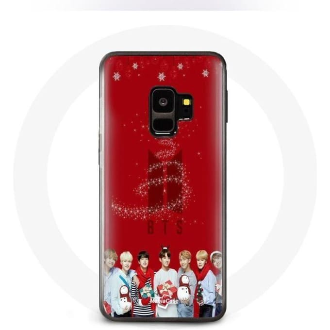 Coque pour Samsung Galaxy S9 BTS Bangtan Garçons Fond Rouge Cadeau de Noël 2023