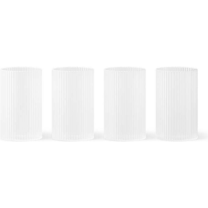 Ferm Living Ripple glazen set 4 stuks - frosted