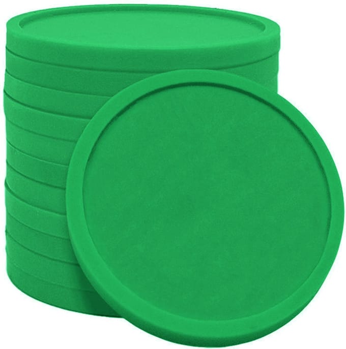 CombiCraft blanco plastic munt 26mm groen - per 100 stuks