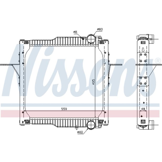 Radiator, motorkoeling NISSENS 63784