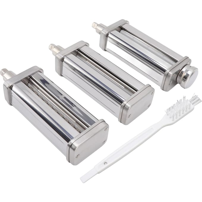 Pastamaker Opzetstukken voor Keukenmachine Press Noodle Maker Set met Pastavelwals Spaghetti white