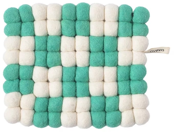 Aveva potonderzetter 22x19cm checked groen