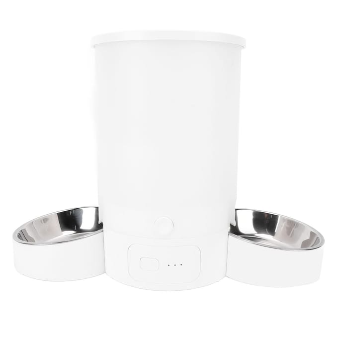 Automatische Kattenvoeders voor Twee Katten 3L Kwantitatieve Voeding Getimed 2.4G WiFi Slimme Huisdier Voedsel Dispenser zwart
