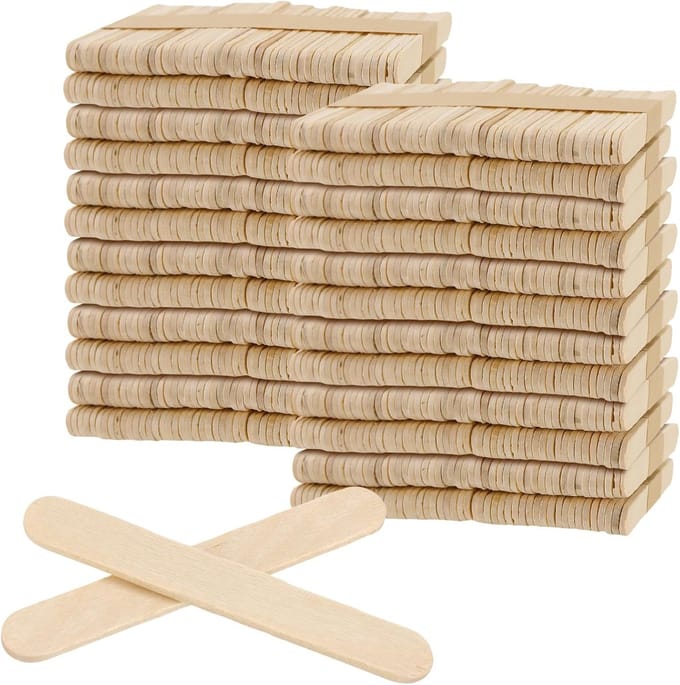 Mini houten lollystokjes 65 x 10 x 2 mm 1000 stuks