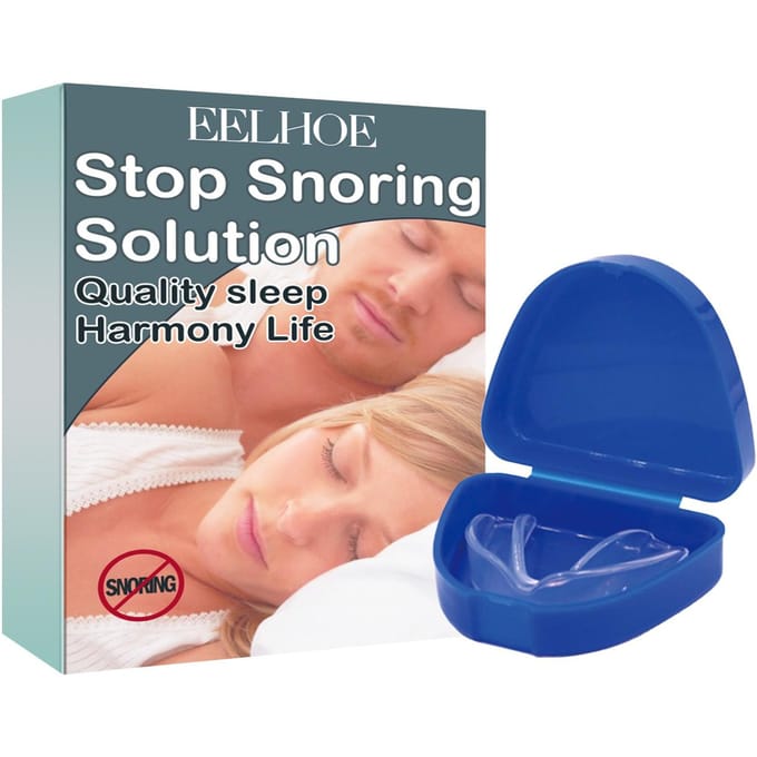 EELHOE Stop Snoring Solution Anti-Snurk Mondbeschermer Slaap Mondbeschermer met Opbergdoos 0 transparant