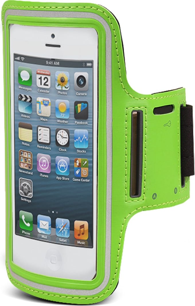 Maclean - Hoes voor schoudertelefoon - Groen - 4,8"