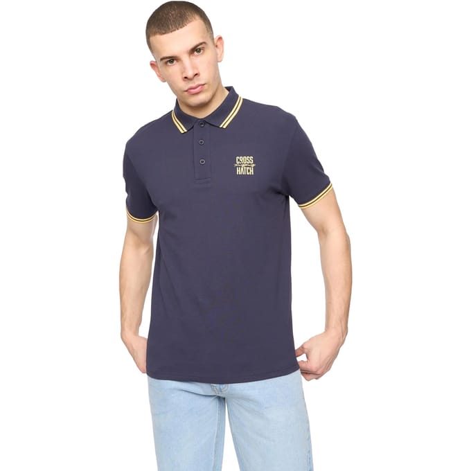 Crosshatch Mannen Changra Polo Shirt (Blauwe Nachten)