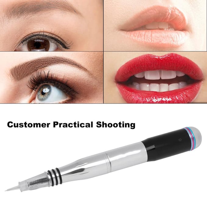 Elektrische Permanente Wenkbrauw Lip Lijn Tattoo MTS Machine Make-up Microblading Pen US Plug black