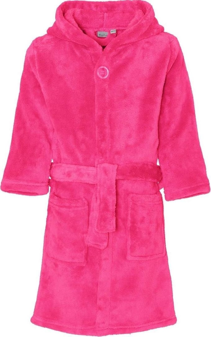 Playshoes - Fleece badjas met capuchon - Roze - maat 122-128cm