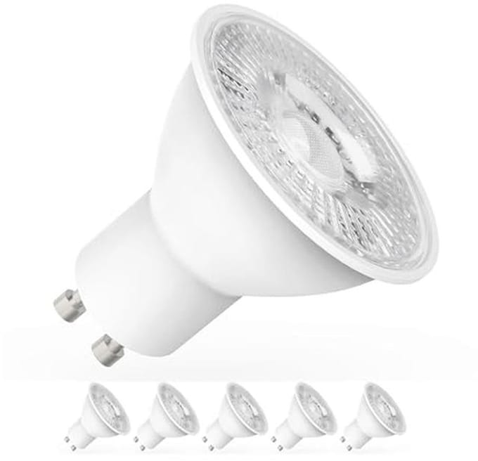 Energiezuinige GU10 LED Lamp 5-Pack - 5W - 6000K Koel Wit Licht - Lange Levensduur