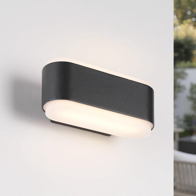 Design wandlamp buiten Cale - zwart