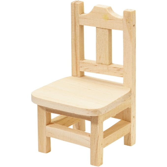 Miniatuur houten stoel