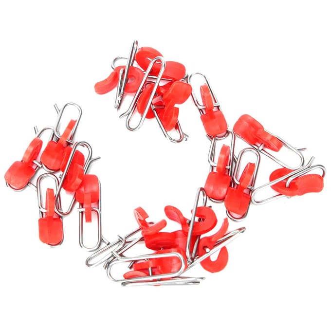 30 stuks Duurzame PE Lokaas Haken Clips Vis Haken Ontkoppelen Accessoires(rood) red