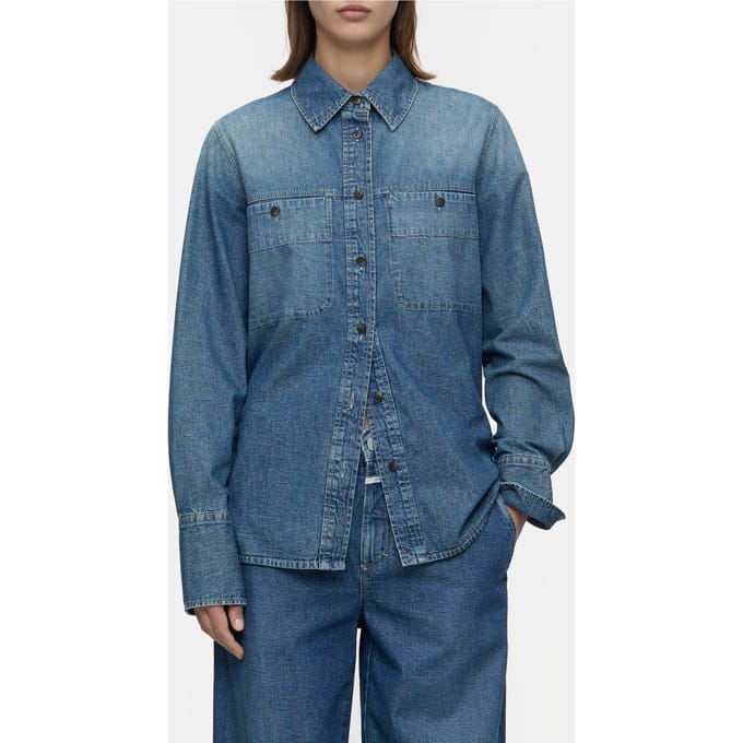 Closed Fitted Utility Shirt & Blouses Mid Blue Taglia: S | Magliette intime Outlet | Donna | Blu
